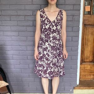 Comrags silk v-neck sheer dress, midi